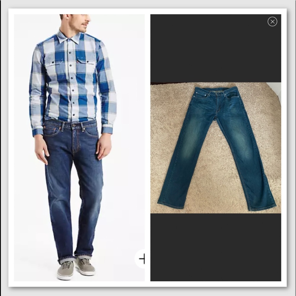 Levi Strauss 505 Regular Fit Blue Jeans Size 36/32